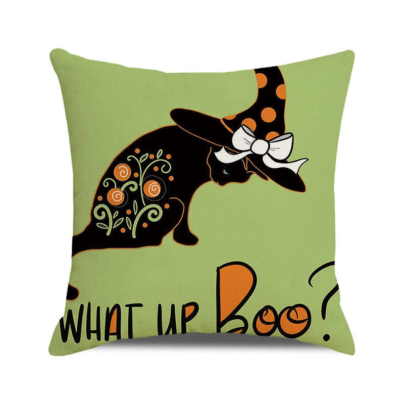Halloween Cartoon Style Letter Dog Cat PP Cotton Couch & Sofa Decor