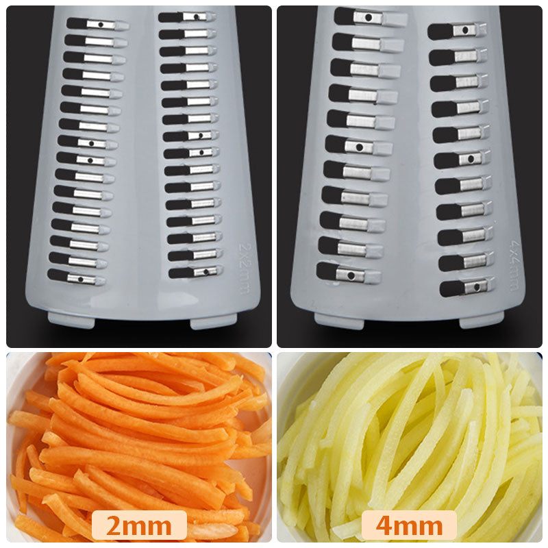 Multifunction Kitchen Vegetable Manual Rotary Chopper Set - with 5 Blades