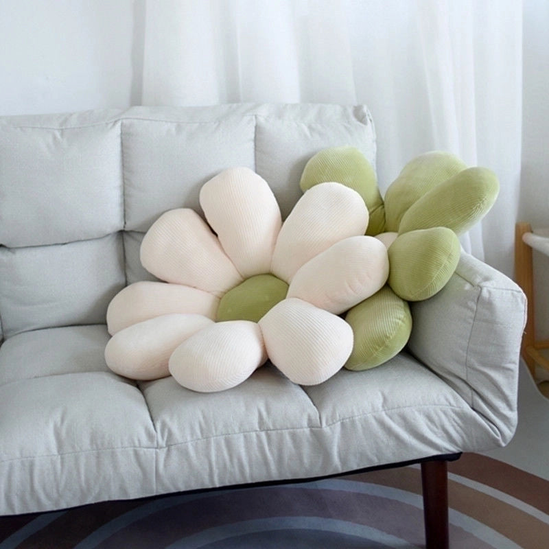Pastoral Solid Color Plush Seat Cushion