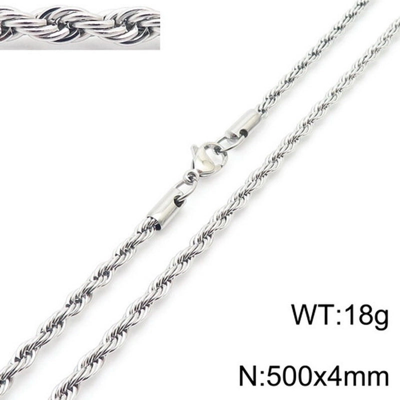 Minimalist Twist 201 Stainless Steel Plating Stainless Steel Necklaces