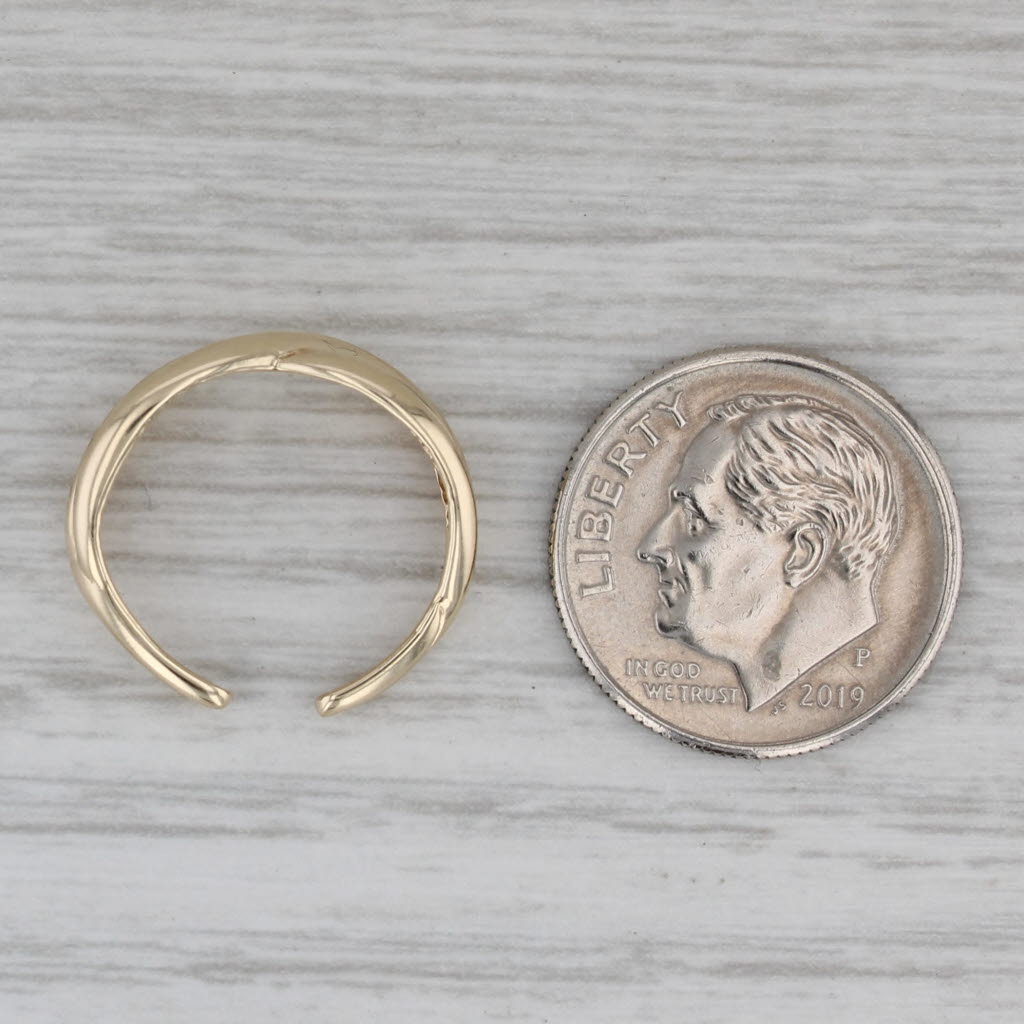 Knot Woven Band Cross Over Toe Ring 10k Yellow Gold Adjustable Size