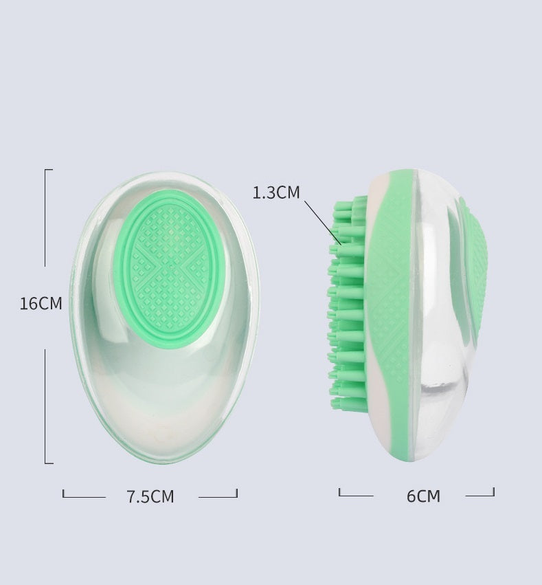 2-in-1 Pet Bath & Grooming Brush - Soft Silicone Dog and Cat Massage Comb