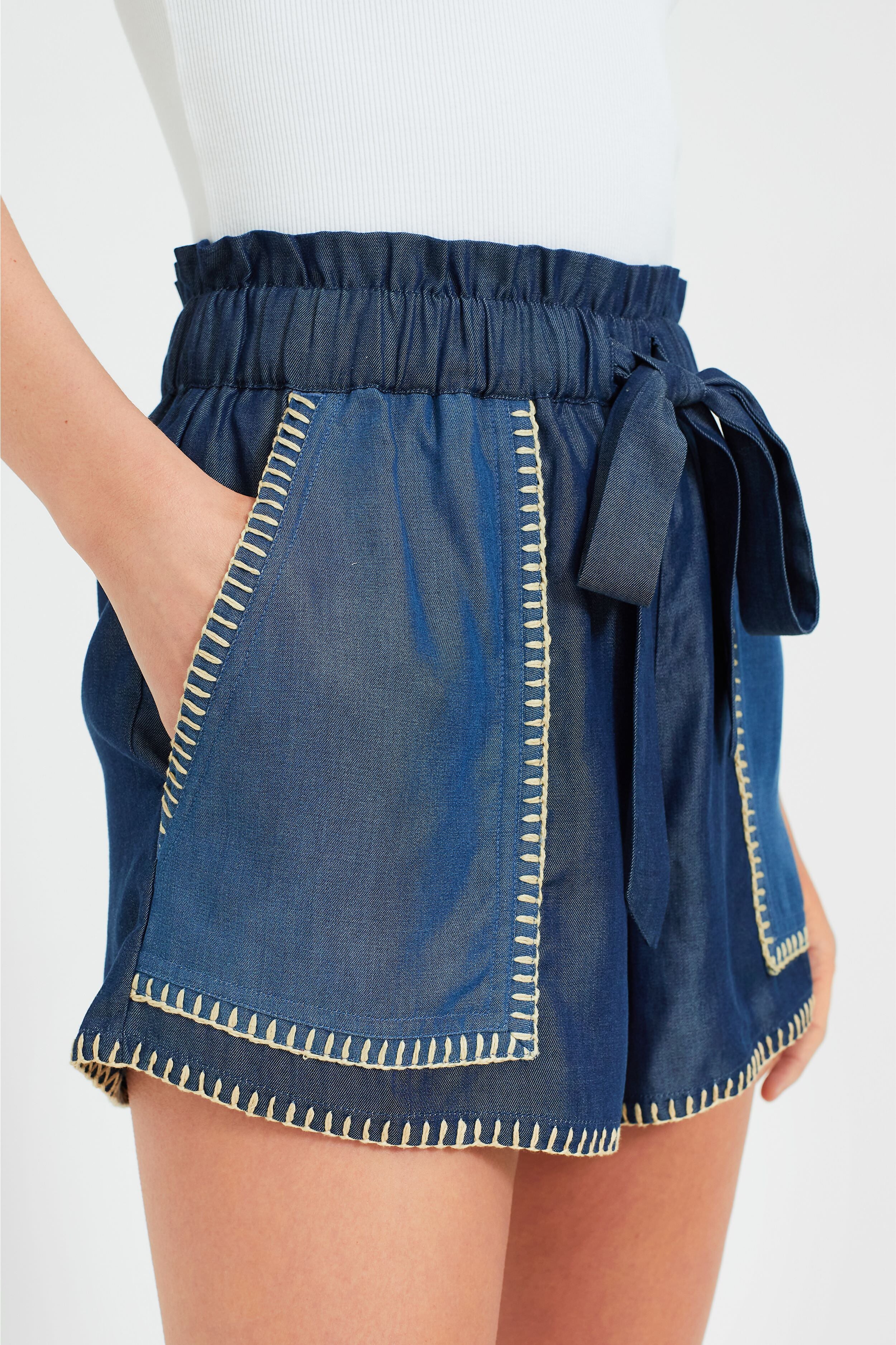 Light and Dark Blue Moni Shorts