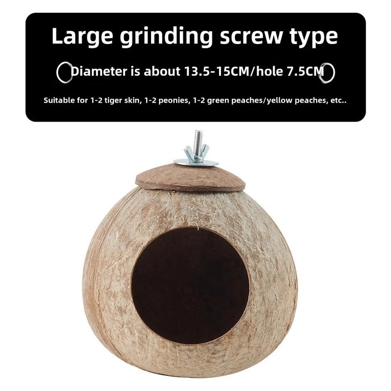 Bird's Nest Parrot Coconut Shell Nest Bed Large Size Bird's Nest Tiger Skin Peony Xuan Feng Pearl Bird Cage Special Warm Straw Woven Toy