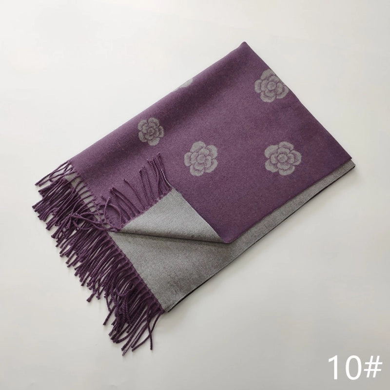 Women's Cute Sweet Printing Imitation Cashmere Polyester Scarf