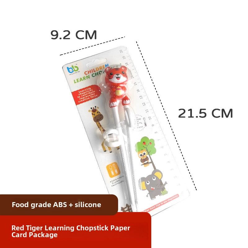 Portable Feeding Children's Tableware Set Cartoon Learning Chopsticks Training Chopsticks 304 Stainless Steel Spoon Fork