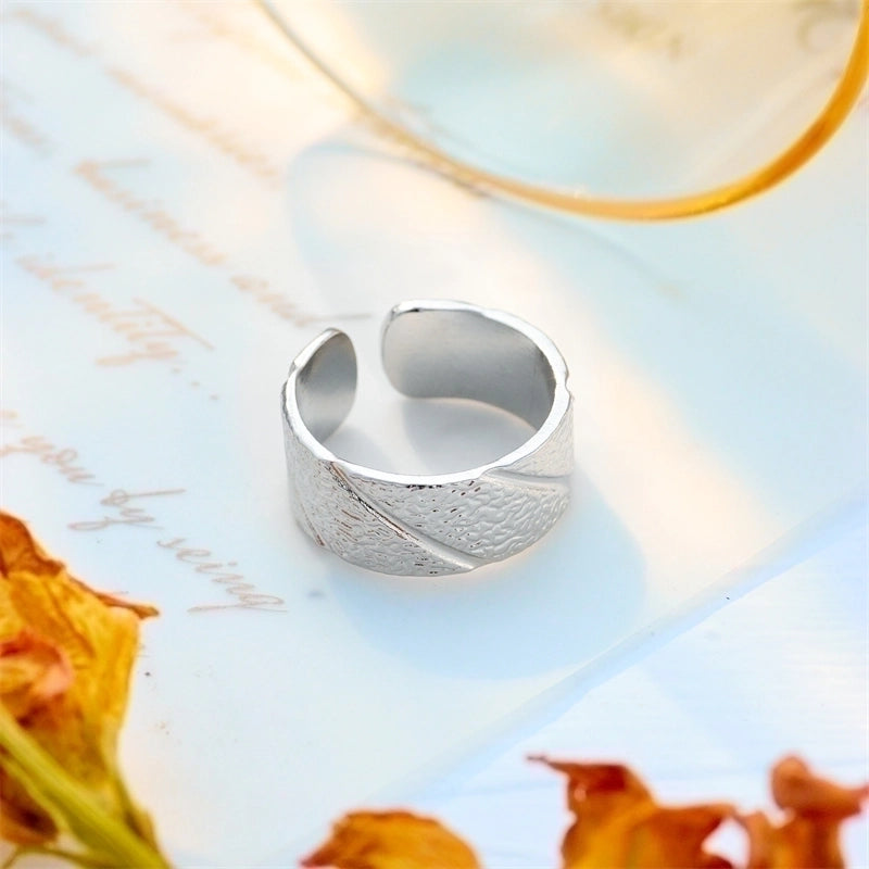 Basic Cross Star 304 Stainless Steel 18K Gold Plated Gold Plated Stainless Steel Rings