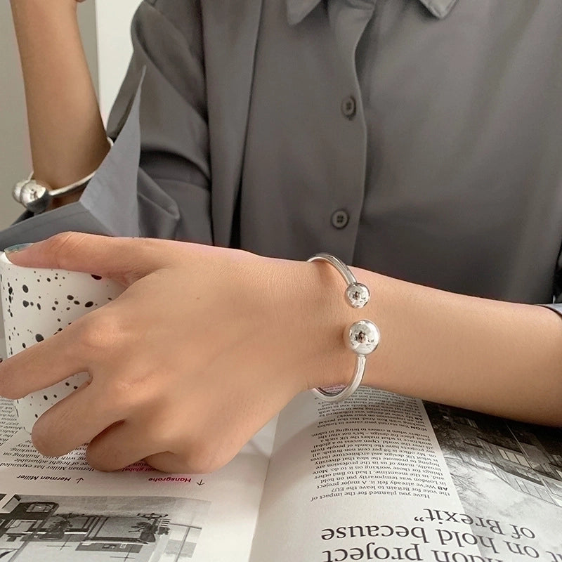 Ig Style Minimalist Solid Color Stainless Steel Plating 18k Gold Plated Bangle