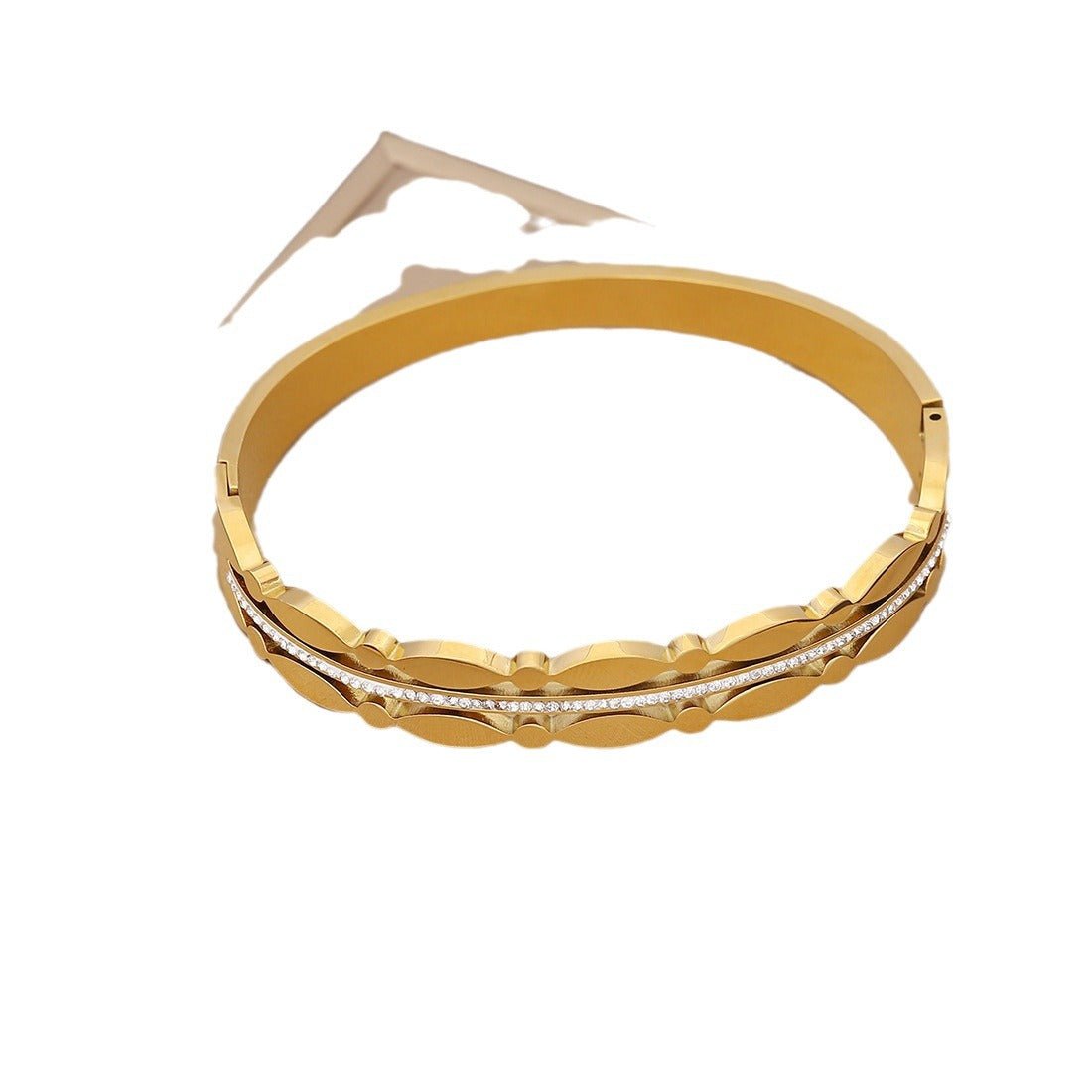 Expressive Petal Stainless Steel Electroplating Bangles