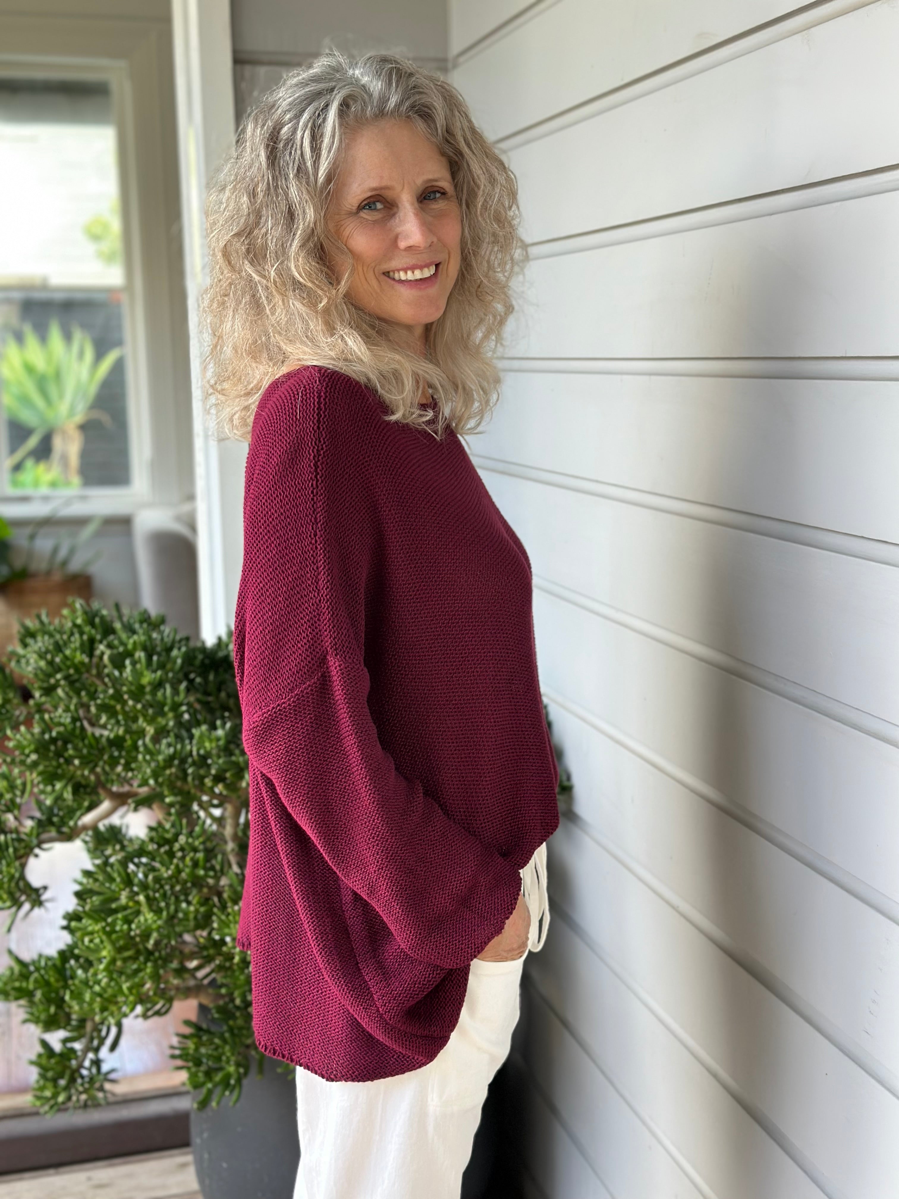 stella jersey - merlot cotton knit