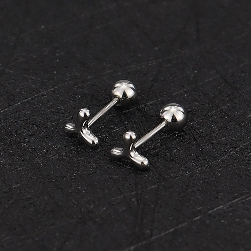 1 Piece Minimalist Commute Geometric Plating Titanium Steel Cartilage Earrings