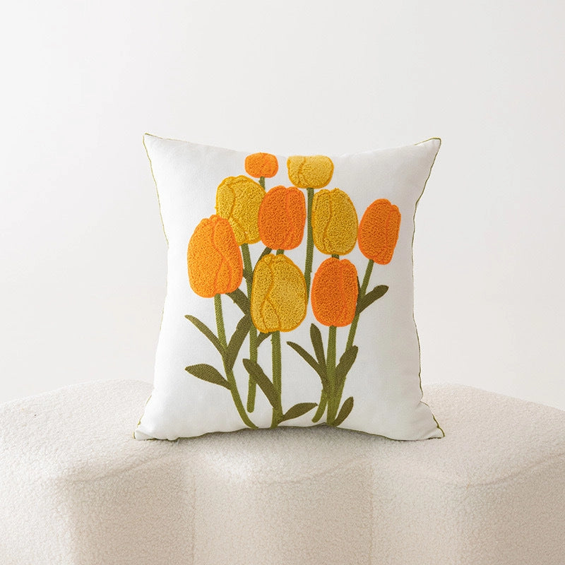 Sweet Minimalist Flower Cotton Pillow Cases Couch & Sofa Decor