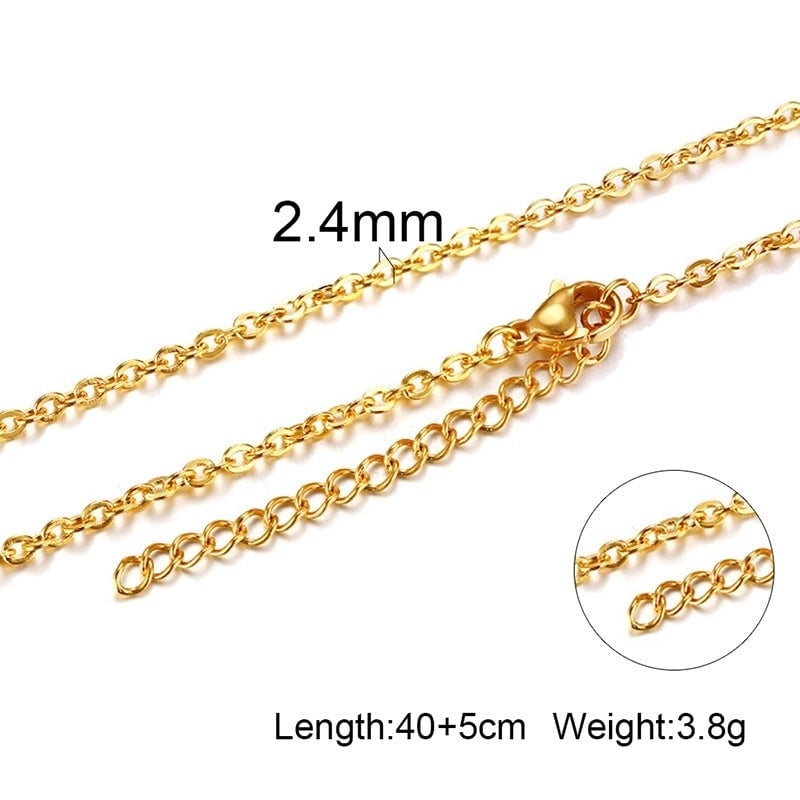 Fashion Geometric 201 Stainless Steel Plating Stainless Steel Necklaces
