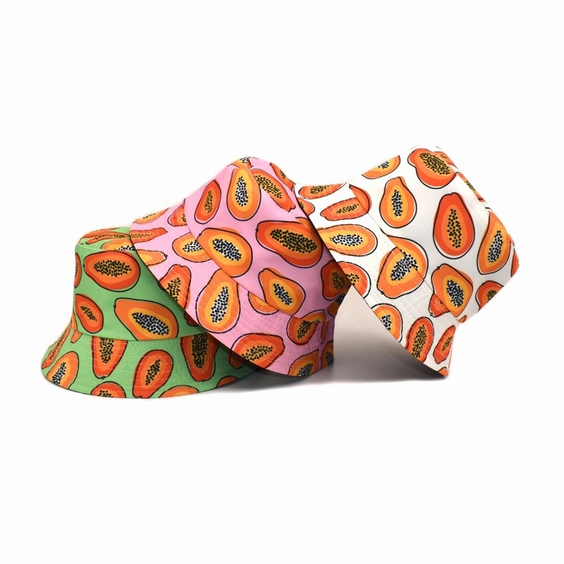 Unisex Casual Fruit Flat Eaves Bucket Hat