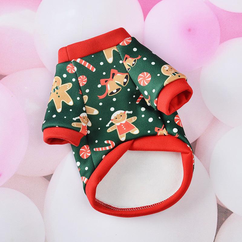 Festive Cartoon Pet Vest - Christmas Dog Clothes For A Stylish Holiday
