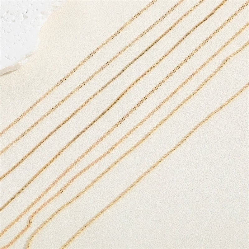 Minimalist Classic Style Solid Color Copper 18k Gold Plated 24k Gold Plated White Gold Plated Necklace In Bulk