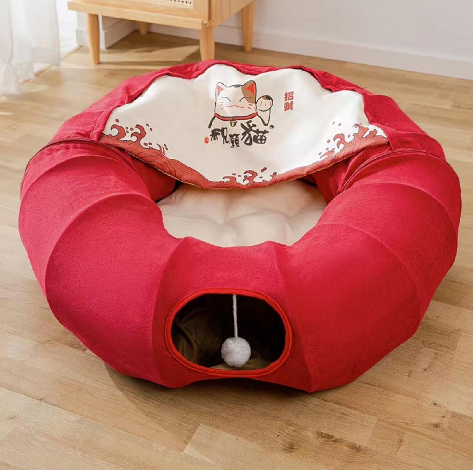 Multi-Functional Large Tunnel Cat Bed And Cat Toy