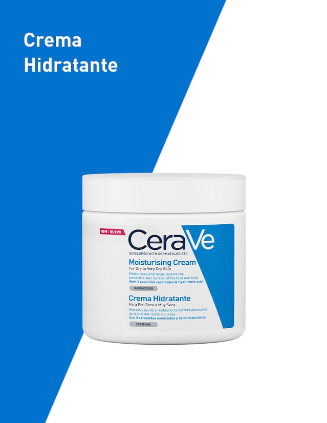 Crema para rostro y cuerpo recomendada para hidratar día y noche Moisturising cream Cerave todo tipo de piel