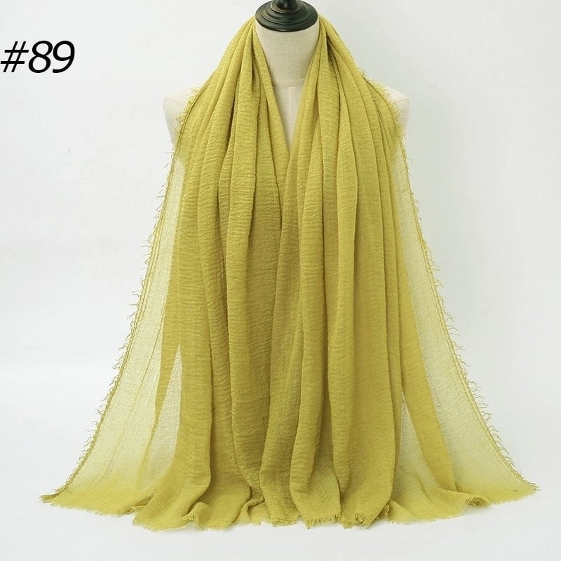 20 Pieces Fashion Solid Color Cotton Pashmina Scarves