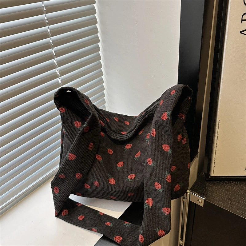 Women's Medium Canvas Color Block Streetwear Square Zipper Shoulder Bag
