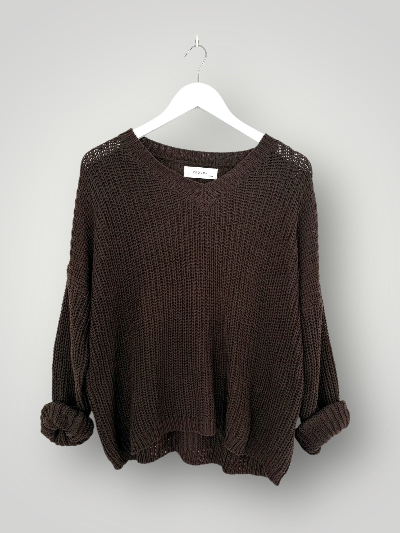 jasper cotton knit - chocolate