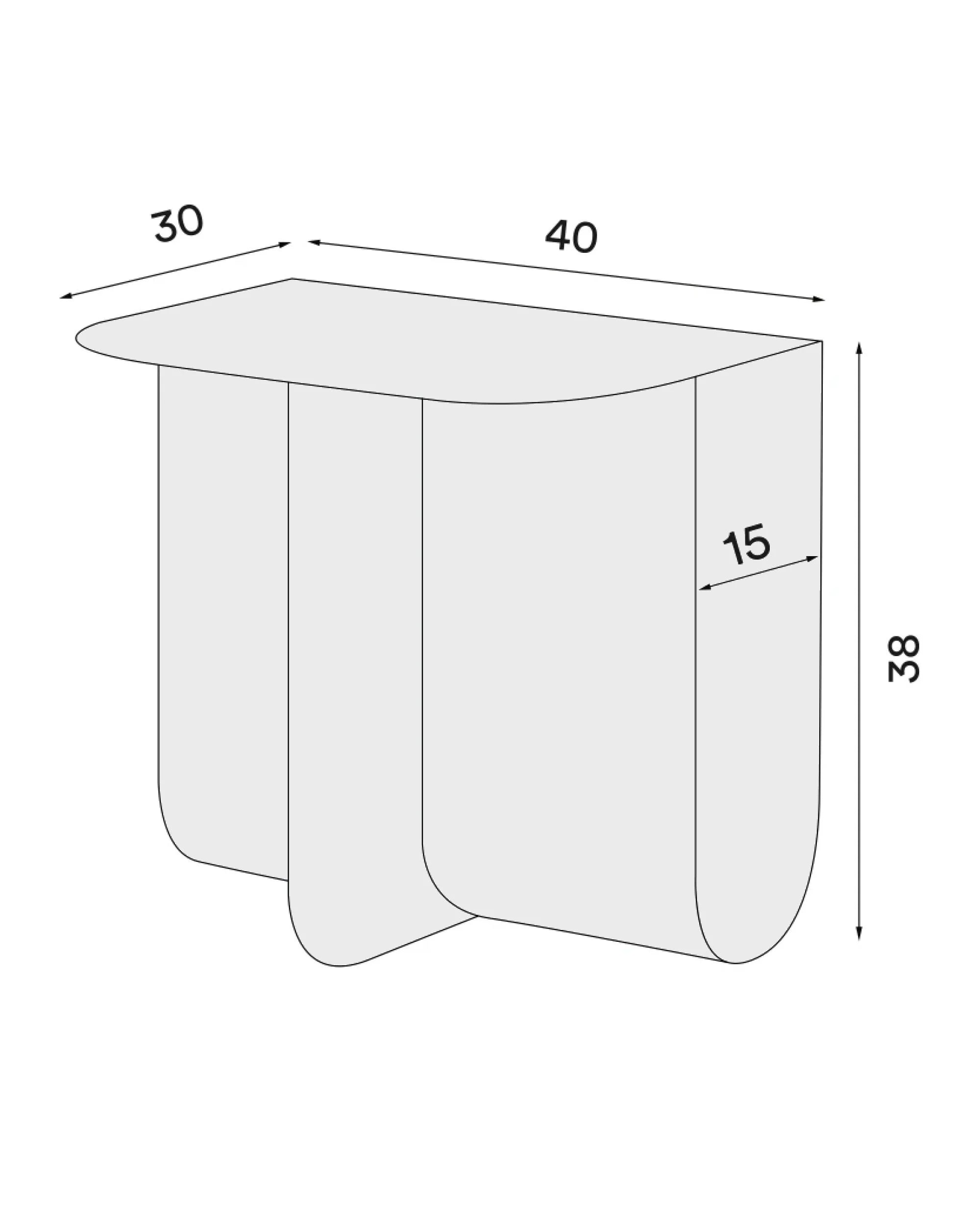 Northern Mass side table. steel