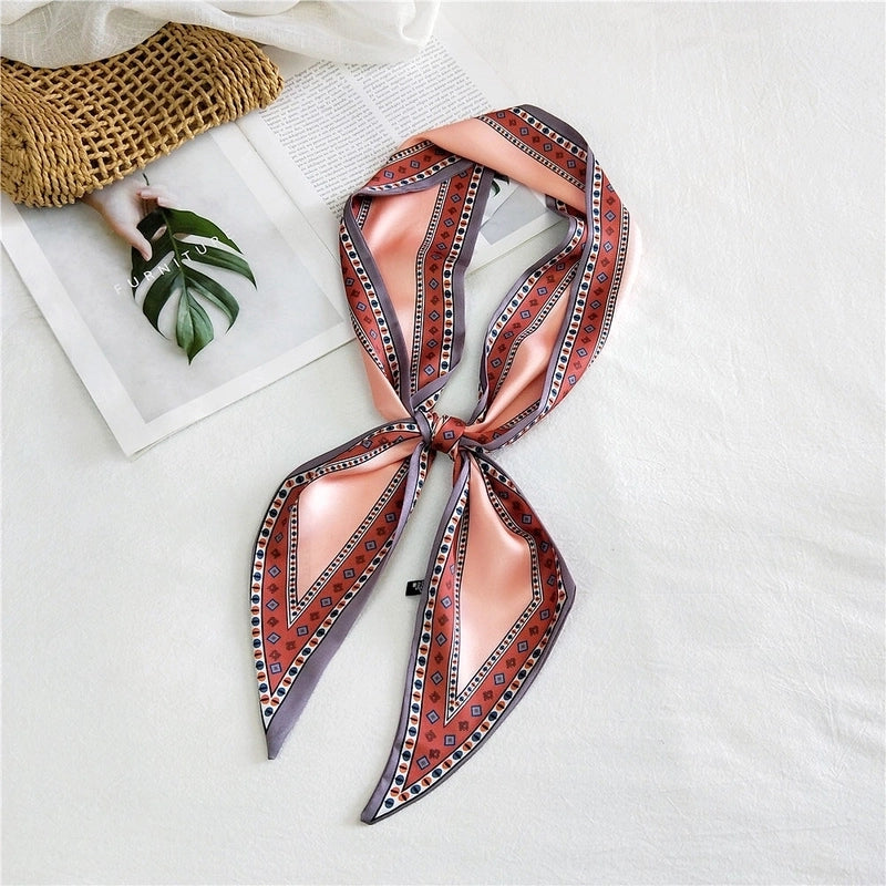 Women's Sweet Polka Dots Heart Shape Butterfly Polyester Satin Printing Silk Scarves