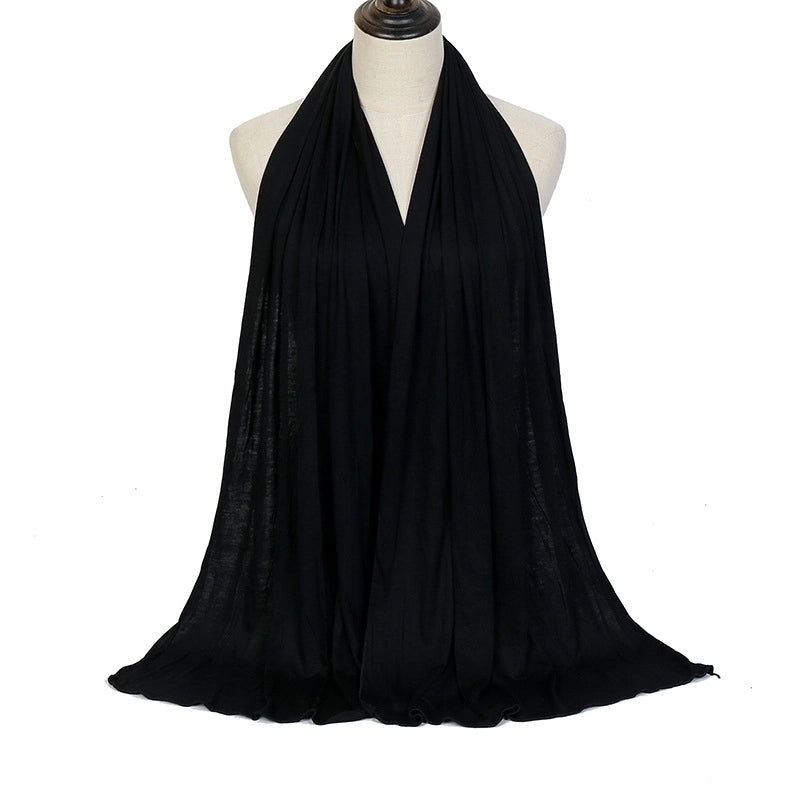 Women's Minimalist Solid Color Monel Scarf