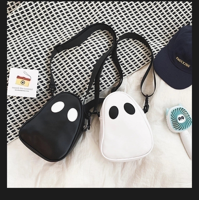 Halloween Women'S Pu Leather Ghost Cute Zipper Crossbody Bag