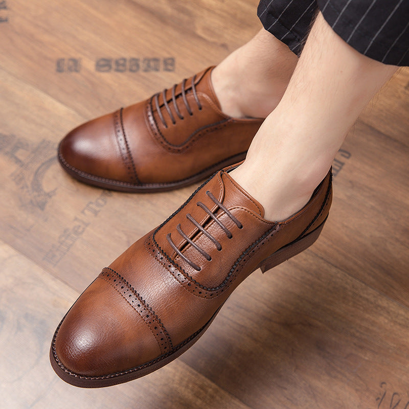 Men's Fashion British Style Leather Casual Shoes