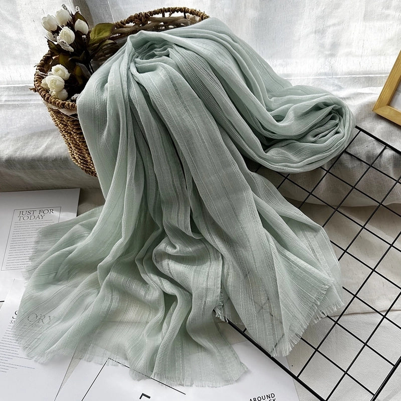 Unisex Retro Sweet Solid Color Artificial Cotton Scarf