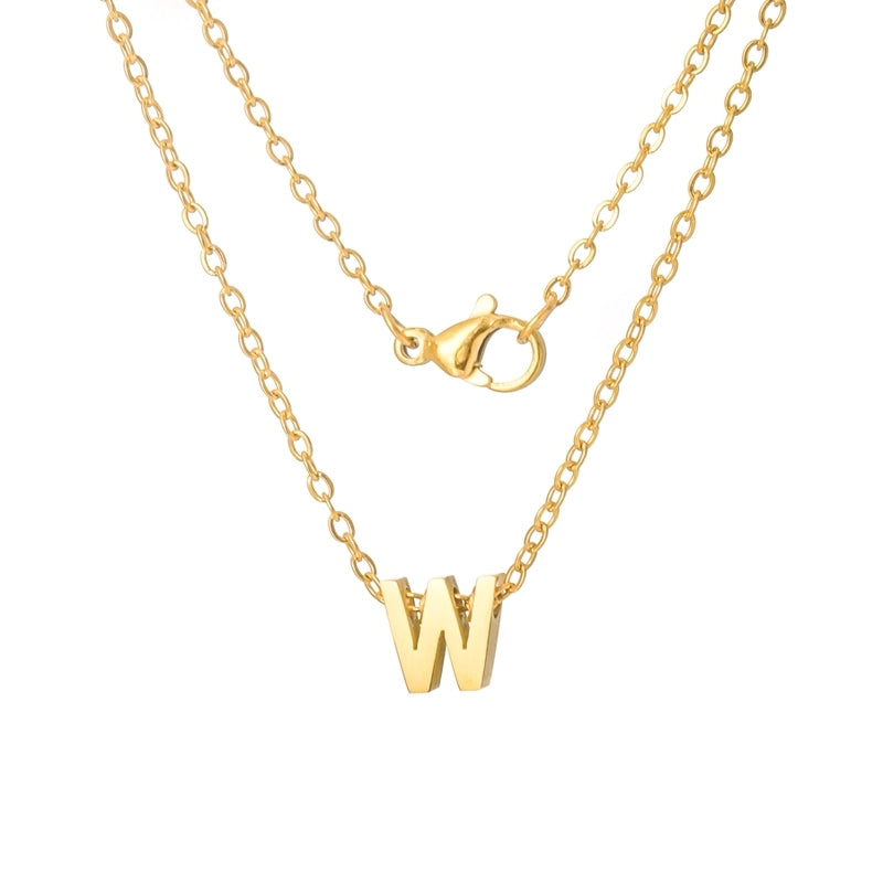 Titanium Steel Minimalist Plating Letter None Necklace