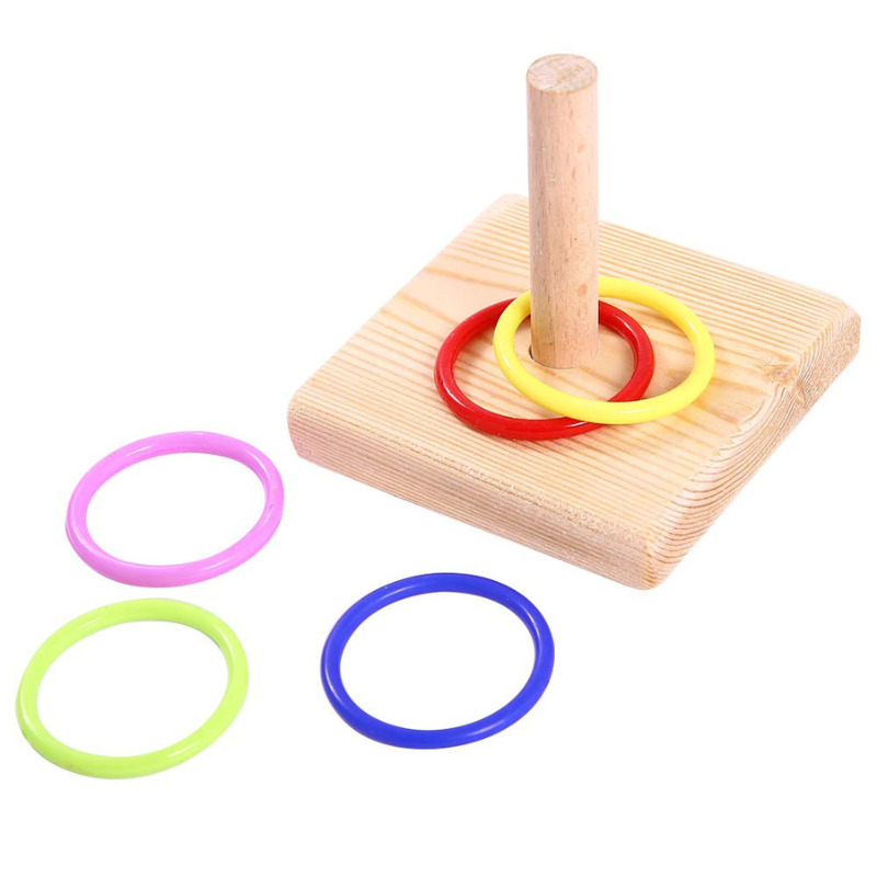 Wooden Stacking Rings Toy For Pet Birds