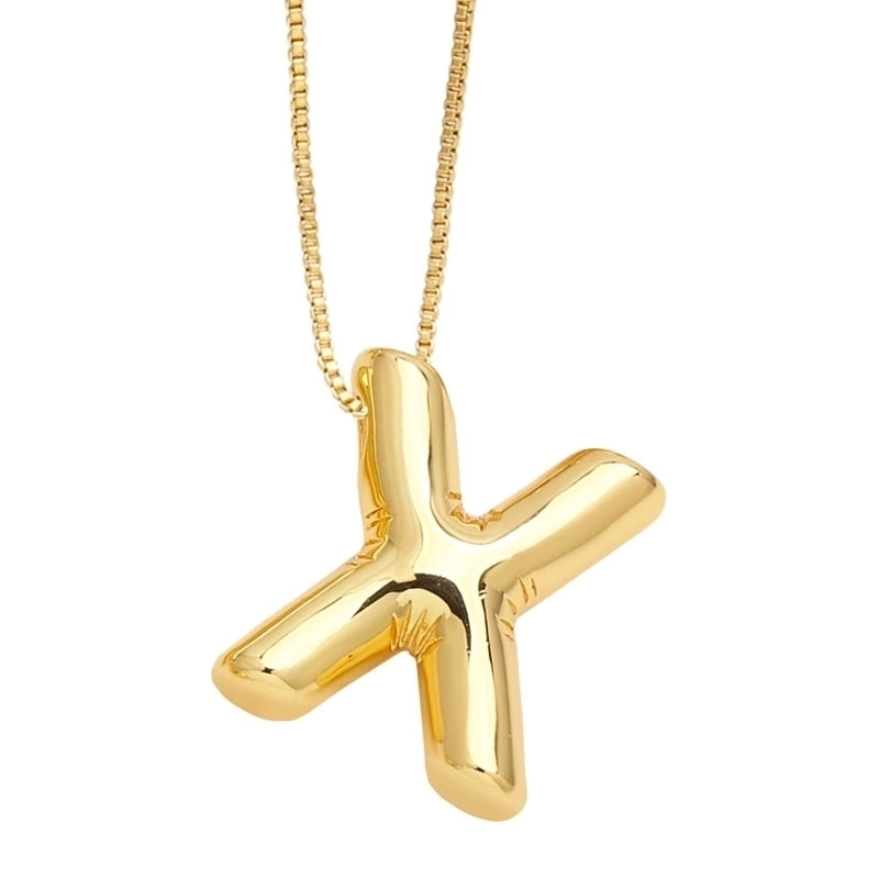 Minimalist Letter Copper Plating Pendant Necklace