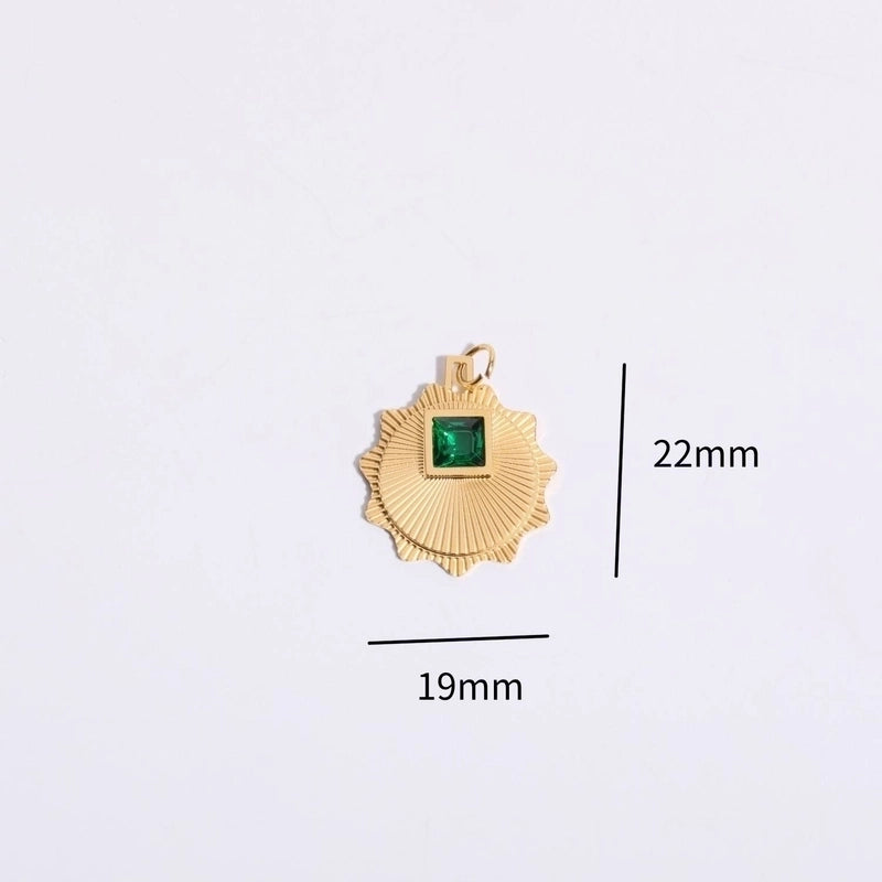 Casual Basic Classic Style Round Devil's Eye Square 304 Stainless Steel Rhinestones Zircon 18K Gold Plated Inlay