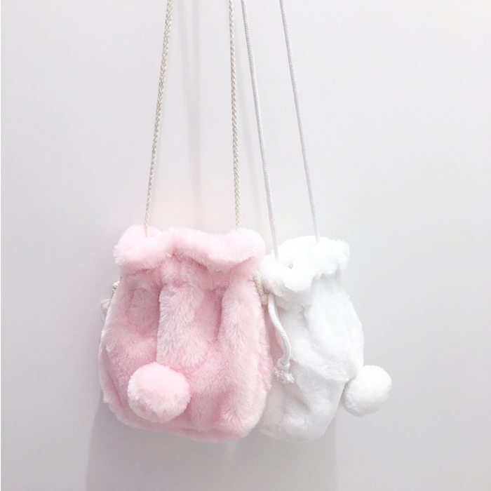 Soft Bunny Tail Purse