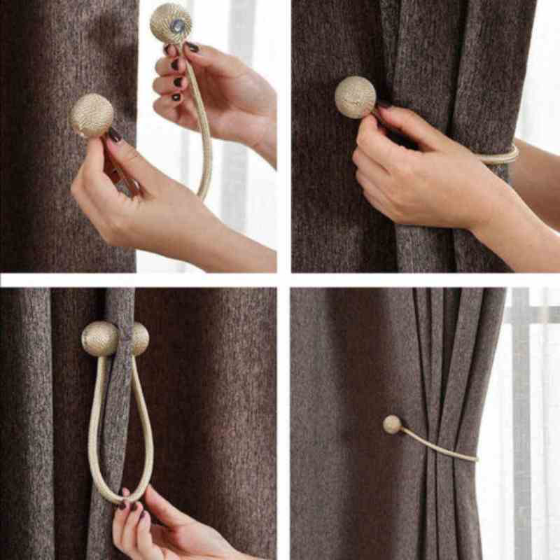 Magnetic Curtain Buckle Holder (2pc Pair)