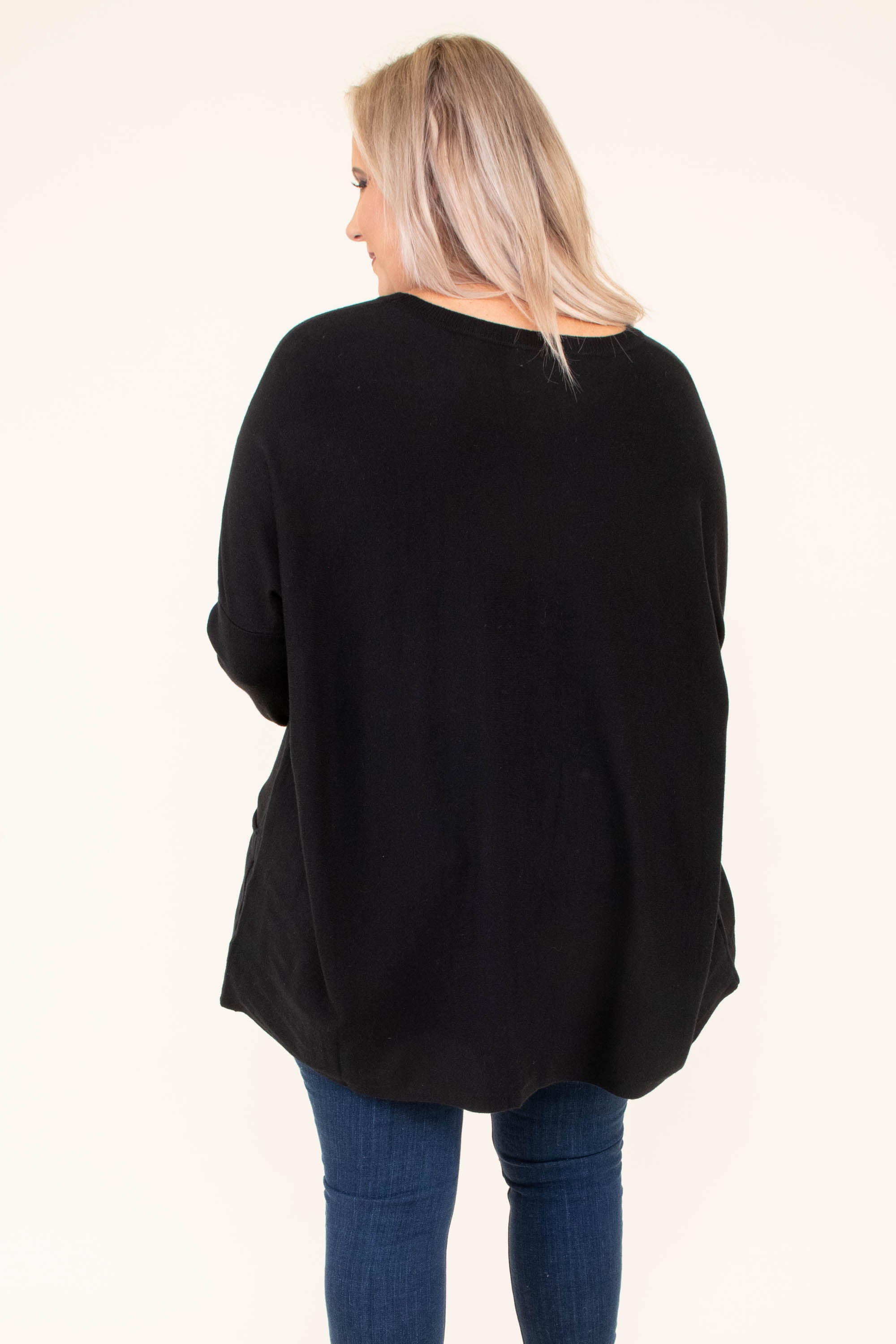 Snow Whispers Tunic. Black