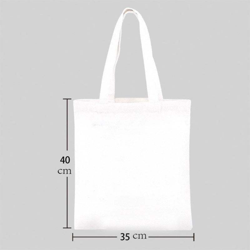 Women's Medium Canvas Letter Preppy Style Classic Style Square Open Canvas Bag