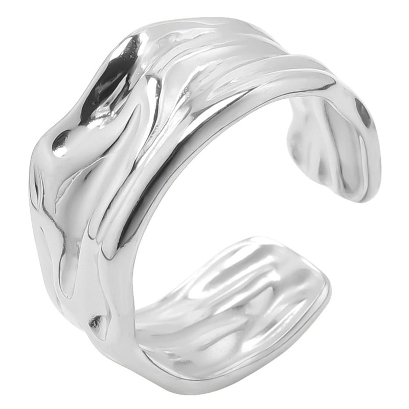 Hip-Hop Geometric 304 Stainless Steel 18K Gold Plated Plating Open Ring