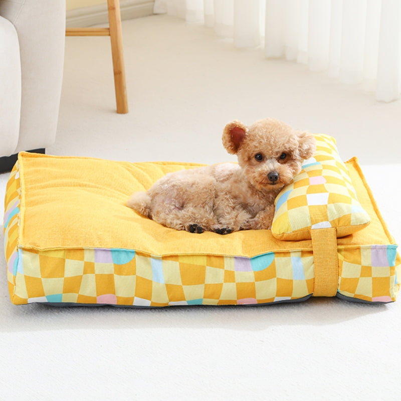 Orthopedic Quilted Pillow Dog & Cat Bed