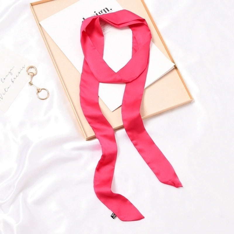 Women's Fashion Solid Color Satin Silk Scarves