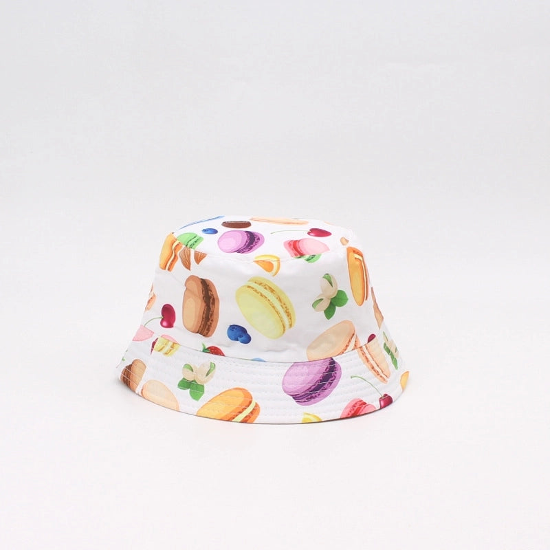 Children Unisex Vacation Minimalist Macarons Printing Bucket Hat