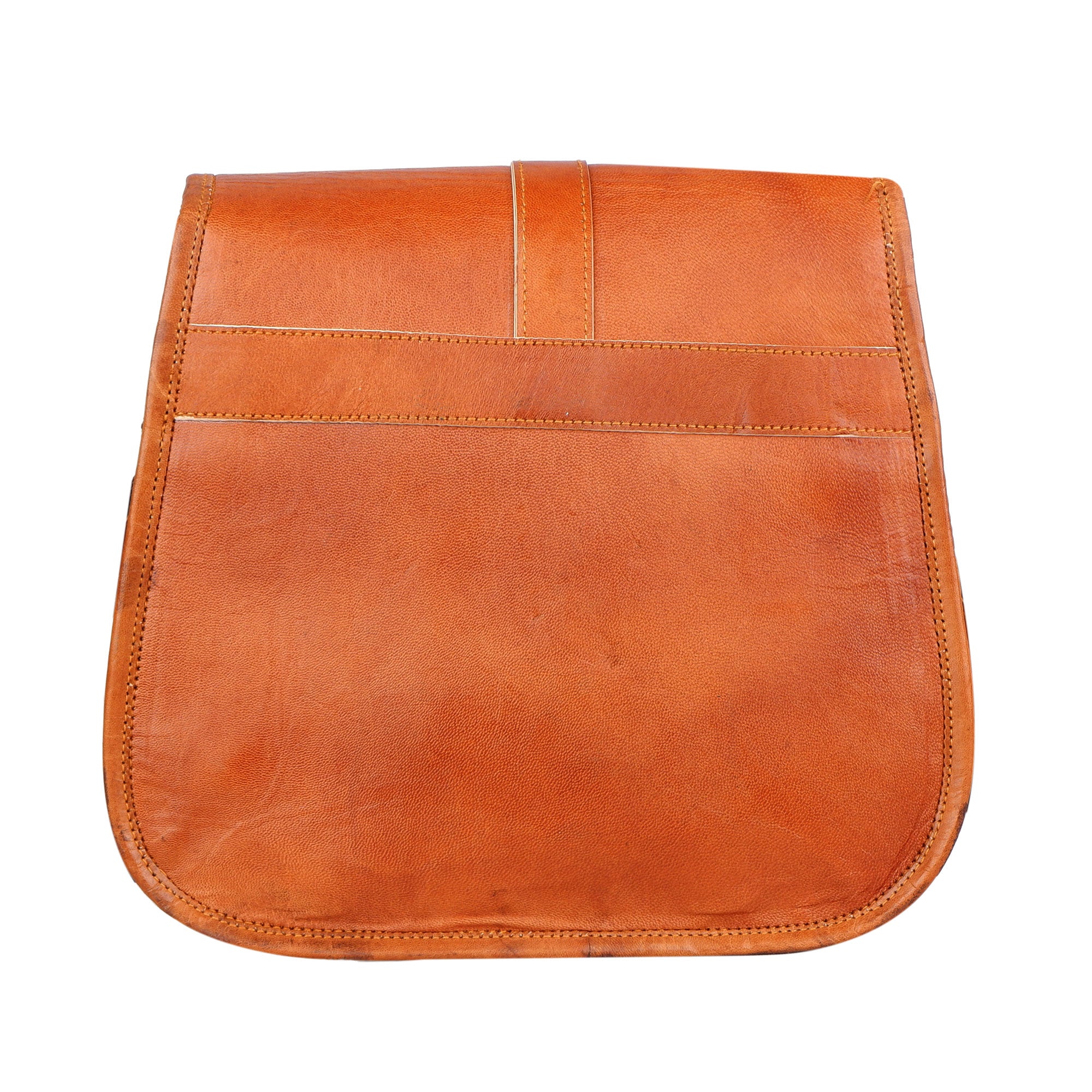 Brown Leather Crossbody Satchel For Women