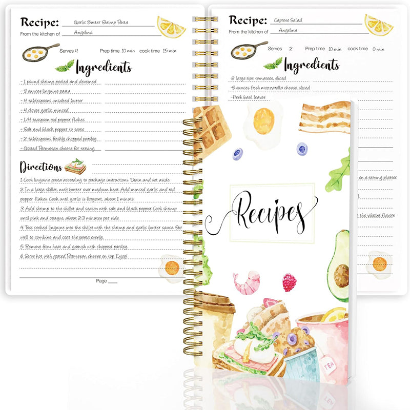 Personal Blank Recipe Notebook