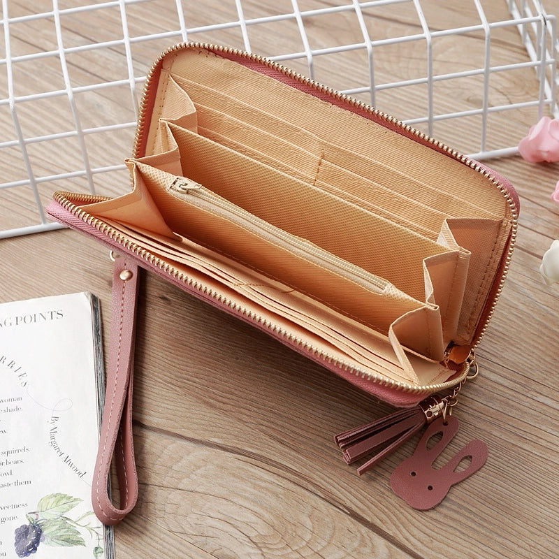 Korean Printing Medium Long Single Pull Wallet