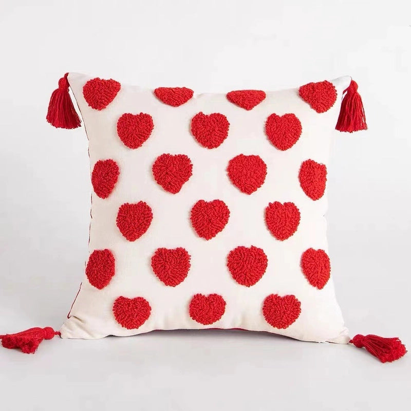 Valentine'S Day Casual Elegant Minimalist Heart Shape PP Cotton Plush Throw Pillow Bedding