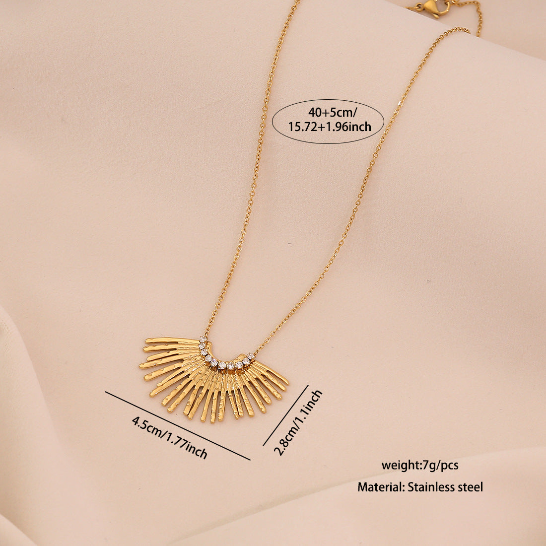 Personalized Flower Stainless Steel Pendant Necklace Versatile Clavicle Chain Ins Trendy Necklace N1507
