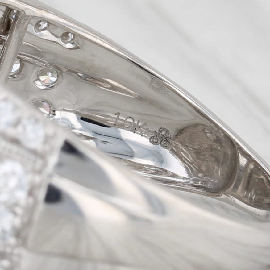 3.75ctw Lab Created Diamond Cluster Ring 10k Gold Bridal Engagement Cocktail