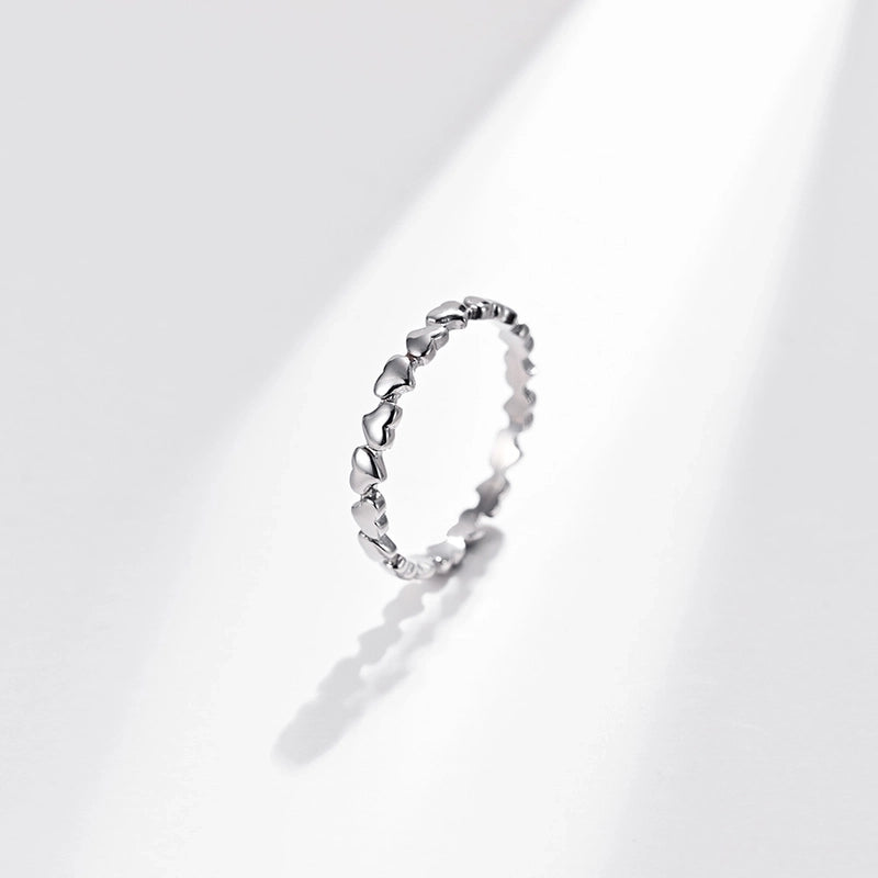 Basic Modern Style Classic Style Heart Shape 304 Stainless Steel 18K Gold Plated Rings